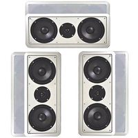Acoustic Audio CC6 in-Wall 6.5" Left Center Right Front Speaker System 900W CC6-3S