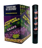 Herb Airtight Tube Pocket Protector with Cyclones Grape Hemp Cones 24 Count Box DC Crafts Nation- Flag Leaf