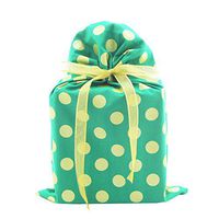 Reusable Gift Bag with Metallic Accents for Any Occasion (Standard 10 Inches Wide by 15 Inches High, Green)