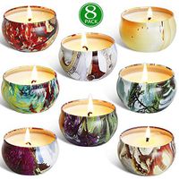 HELLY Scented Candles Gift Sets, Natural Soy Wax 2.5 Oz Unit Portable Travel Tin Perfect for Women Anniversary - 8 Pack