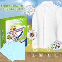 62PCS Cleansing Laundry Tablet Liquid Paper Softener Powder, Deep Cleaning Cloth Concentrated Laundry Detergent Sheets Laundry Washing Tablets Home Supplies