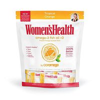 Coromega Women's Health Omega 3 Fish Oil Supplement, 650mg of Omega-3s with 3X Better Absorption Than Softgels, Tropical Orange Flavor, 120 Single Serve Squeeze Packets
