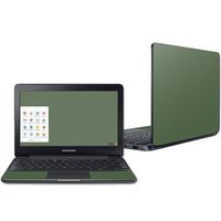 Mightyskins Skin Compatible with Samsung Chromebook 3 11.6" - Solid Olive | Protective, Durable, and Unique Vinyl Decal Wrap Cover | Easy to Apply, Remove, and Change Styles | Made in The USA