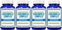 Curcumin C3 Complex with BioPerine - Powerful Health Benefits - Non-GMO Vegetarian Tumeric Capsules (4 Pack)