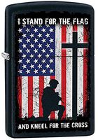 American Flag"I Stand for The Flag & Kneel for The Cross" Patriotic Zippo Lighter
