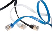 Cables Direct Online S/FTP Flat Design CAT 7 Gold Plated Shielded Ethernet RJ45 Copper Cable, 10 Gigabit Ethernet Network Patch Cord, Black, 6 Feet
