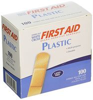American White Cross Plastic Adhesive Strips, Sterile, 3/4" x 3", 100/Box, 12 Box/Case (Pack of 1200)