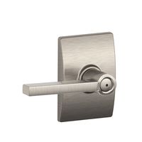 Schlage Lock Company F40LAT619CEN Century Collection Latitude Privacy Lever, Satin Nickel