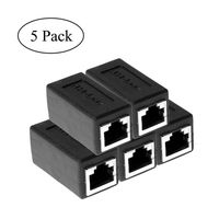 Rj45 Coupler,cat6 Coupler Female to Female Support Cat7/Cat6/Cat5,5 Pack JH-LINK Ethernet Coupler
