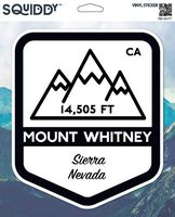 Squiddy Mount Whitney - Vinyl Sticker Decal for Phone, Laptop, Water Bottle (3" high)
