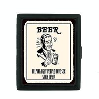 Perfection In Style Metal Cigarette Case Vintage Drinking Ads Design 007