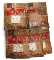 5 x 200 RAW Natural Unrefined Cotton SLIM size Filters - total 1000 filters