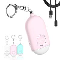 Safesound Personal Alarm, 130DB Personal Security Siren Song Keychain with LED Lights, Emergency Safety Alarm for Women, Men, Children, Elderly (Pink)