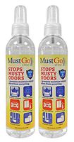 MustGo Spray - Controls and Prevents Damp, Musty, Mildew Odors - Unscented - 2 x 8 Ounces