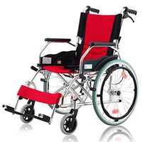 Wheelchair Medical Equipment Aluminium Lightweight-Foldingable Manual, Reinforced Thick Wheel,net Weight 12.4kg,Suitable for Elderly and People in Need Walker Assist Devices