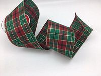 Celebrate IT- Ribbon Bow-tuque-Christmas GreenChecker II- 4 in x 25 ft