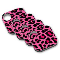 MightySkins Protective Vinyl Skin Decal (4 Pack) Compatible with Tile Key Finder Phone Finder wrap Cover Sticker Skins Pink Leopard
