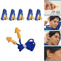 Connectors 5 PCS Soft Silicone Corded EarPlug Comfort Sleep Reusable Hearing Protection Ear Plugs - (Cable Length: Other)