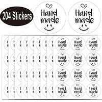 Wootile Circle 1.2 Inche Handmade Clear Labels Seal Sticker Transparent Sticker - 204 Labels,Clear (1.2 Inch)