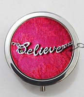 BlackKey Believe Beautiful Inspirational Word 3-Compartment Decorative Pocket Gift Box Case Organizer for Pill, Color 1 -1674