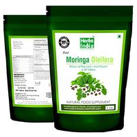 Moringa Powder - Leaf and Seed Powder in (97:3) Ratio - All Natural No Preservative - HerbsIndia (Pack of 1 X 1 Pound)