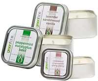 Greenfire All Natural Massage Oil Candles, Peppermint Eucalyptus Basil, Rosewood Chamomile Ylang Ylang, Lavender Sandalwood Vanilla, 2 X 4 Fluid Ounce and 1 X 2 Fluid Ounce, Set of 3