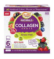 Delights Grass-Fed Collagen, Luscious Acai Berry, 6 Shots, Total Weight 15 fl oz