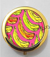 BlackKey Banana Pattern 3-Compartment Decorative Pocket Gift Box Case Organizer for Pill, Color 2 -991