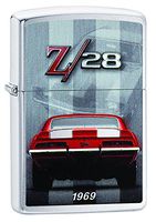 Zippo Lighter Chevy 1969 Camaro Z28 Brushed Chrome