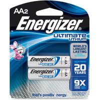 Energizer L91BP2 Lithium Battery, AA, 2/PK, SR