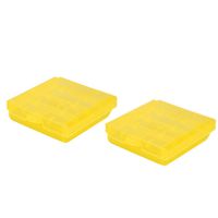 uxcell 2 Pcs Battery Storage Case Holder Yellow 4AA or 4AAA Battery Capacity