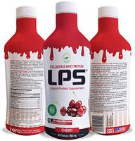 Nutritional Designs Sugar-Free Liquid Collagen & Whey Protein Supplement - Non-GMO Drink - Promotes Healthy Skin & Hair for Men & Women (Cherry, Critical Care)