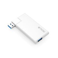 Super Slim USB Hub 3.0 with Swiveling Connector (4 Port Compact, Bus-Powered, Silver), Perfect for Laptops, Ultrabooks, MacBooks & Microsoft Surface Series (Windows 10 Compatible)