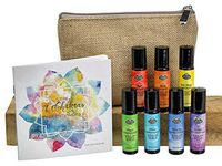 Chakra Complete Pre-diluted Roll On Set with Travel Bag made with pure essentials oils by Fabulous Frannie
