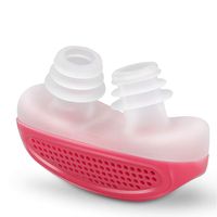 2-in-1 Anti Snore Relieve Snoring Air Purifier Stop Snoring Solution Professional Anti Snoring Device Comfortable and Flexible Anti snoring Plug,Red