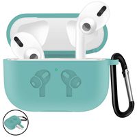 FnKer AirPods Pro Case, 2019 Fully Protective Silicone AirPods Pro Accessory Solid Color Cover, Compatible with Apple AirPods Pro Wireless Charging Box (Front LED Visible) - Green