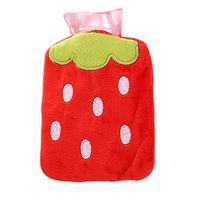 Topdo 1pc x Hot Water Bottle Bag Lovely Fruit Strawberry Design Hand Warmers for Warmer Hand Cold Winter Night Well-Being Heating Relieve Fatigue(1012cm)