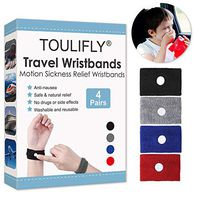Travel Wristbands,Travel Motion Sickness Relief Wrist Band,Natural Nausea Relief, 4-Pair
