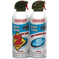 AWM Maxell 190026 - Ca4 Blast Away Canned Air (2 Pk) - Cleaning & Care