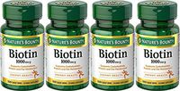 Nature's Bounty Biotin 1000mcg, 100 Tablets (Pack of 4)