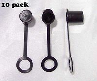 10- Black Caps Drinking Straw CAPS for 3/8" Diameter Straws