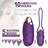 10 Speeds and 5 Suction Modes USB Rechargeable Portable Cute Powerful Vinrator Massager for Travel - - Ultra-Quiet Design -G SPO-tt-er Six T^óys for Women Couples