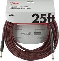 Fender Professional 25' Instrument Cable - Red Tweed - 1/4 Inch Straight