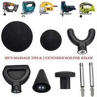 TEEWAL Jigsaw Massage Adapter and Bits Jigsaw to Percussion Massager Converter, Percussion Massager Deep Tissue Massage Balls and T Shank, Set of 8pcs