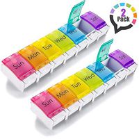 AM/PM 7 Day Pill Organizer with Push Buttons