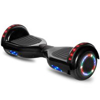cho 6.5" inch Hoverboard Electric Smart Self Balancing Scooter with Built-in Wireless Speaker LED Wheels and Side Lights Safety Certified (Classic Black)
