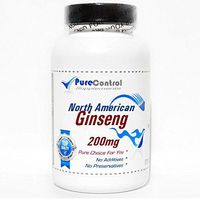 North American Ginseng 200mg // 100 Capsules // Pure // by PureControl Supplements
