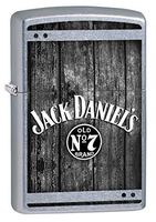 Zippo Lighter: Jack Daniel's Logo on Wood - Street Chrome 80070