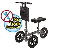 All Terrain Titan - Steerable Knee Scooter Knee Walker Heavy Duty Crutches Alternative in Gray (Gray)