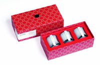 Lucia Mini Votive Trio Set, Pomegranate, 0.95 Ounce